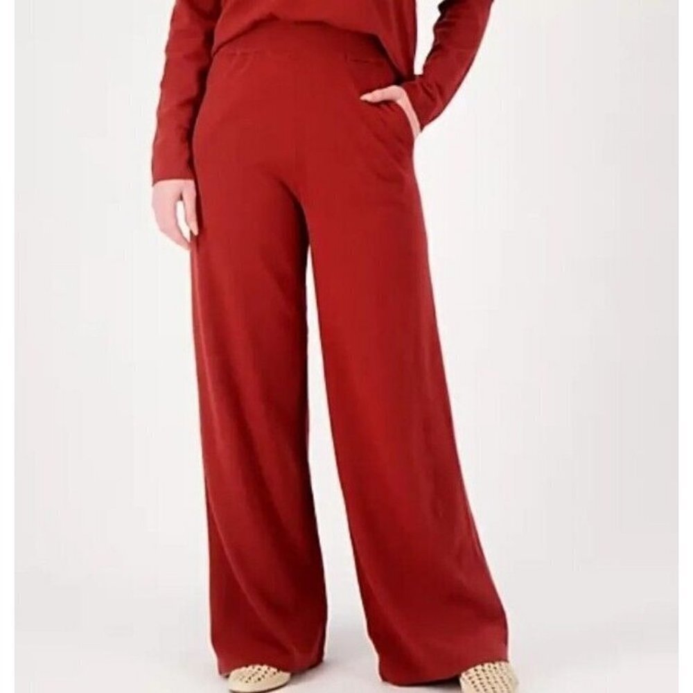 All Worthy Hunter McGrady Regular Knit Wide Leg Pants Copper XX-Small